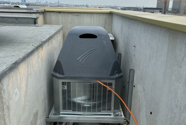 Pose de moteur tourelle, travaux sur corde Paris